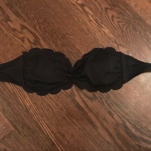 Victoria’s Secret PINK black scallop bandeau top